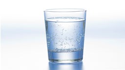 Blasen in einem Wasserglas