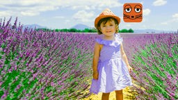Kind im Lavendelfeld