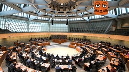 Blick in den Plenarsaal des Landtags NRW