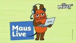 Die Maus mit Laptop und Headset 