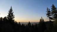 Idaho - Sonnuntergang über Bäumen