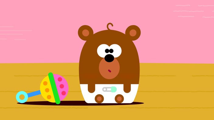 Duggee hat seinen kleinen Neffen mit zur Spielgruppe gebracht. Sich mit einem Baby zu beschäftigen, ist gar nicht so einfach. Womit spielt es? Und was tut man, wenn es weint? Gemeinsam bereiten die Qurielies dem Baby einen schönen Tag. 