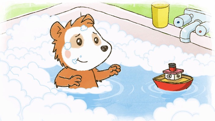 Bobo in der Badewanne