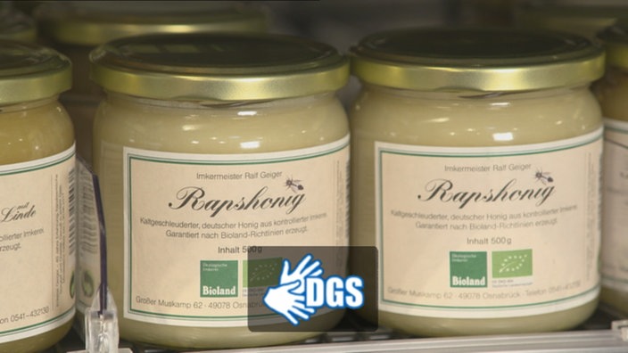 Glas mit Rapshonig