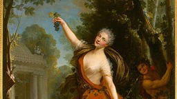 Ausschnitt eines historischen Gemäldes. Darauf die Primaballerine Francoise Prevost als „Philomelé“.