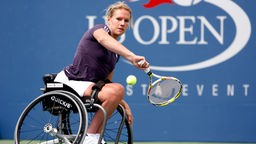 Esther Vergeer beim Tennisspiel im Viertelfinale der U.S. Open 2009.