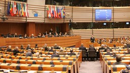 Der Sitzungssaal des EU-Parlamentes in Straßburg