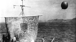 Historisches Bild der Kon-Tiki.