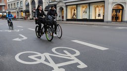 Fahrradfahrer in Kopenhagen.