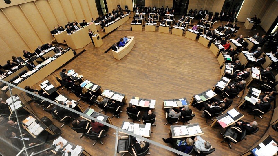 Der Plenarsaal des Bundesrates in Berlin.