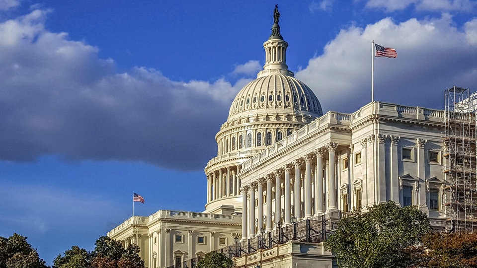 Das Kapitol in Washington von außen.