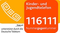 Logo mit der Nummer gegen Kummer: 116111