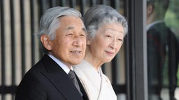 Japanisches Kaiserpaar Akihito und Michiko.