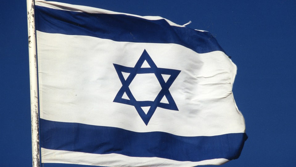 Die Flagge Israels mit dem Davidstern