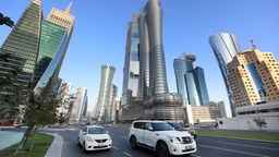 Hochhäuser im Zentrum der Hauptstadt Doha.