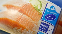 Abgepackter Lachs.