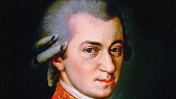 Gemälde: Portrait von Wolfgang Amadeus Mozart.