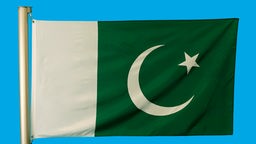 Die Nationalfahne Pakistans.