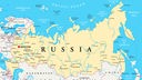 Politische Karte von Russland.