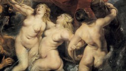 Drei nackte Frauen aus dem Bild 'Die Ankunft von Marie de Medici in Marsaille' von Peter Paul Rubens
