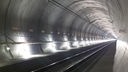 Eine Röhre des Gotthard-Basistunnels.