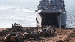 Marine-Militärübung von Russland im Schwarzen Meer.