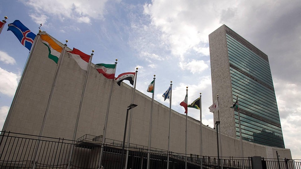 Außenaufnahme der UN-Zentrale in New York