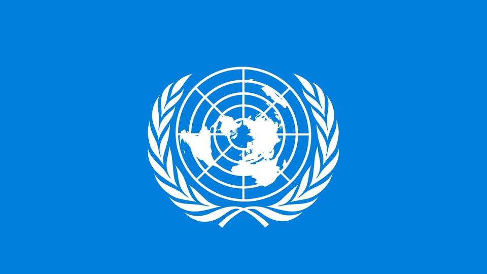 Die Flagge der UNO