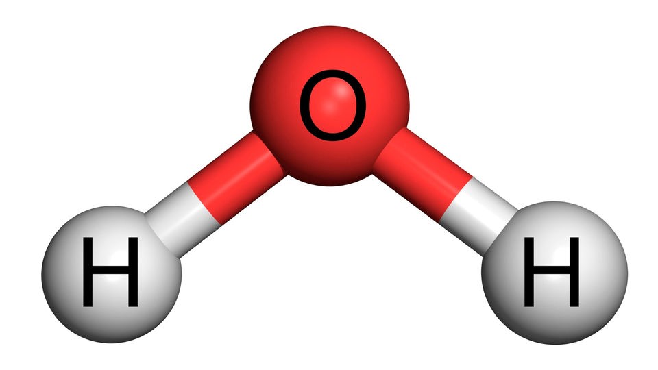 Modell eines Wasserstoff-Moleküls H2-O.