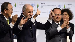 Politiker und Vertreter der UNO beim Weltklimagipfel 2015 in Paris.