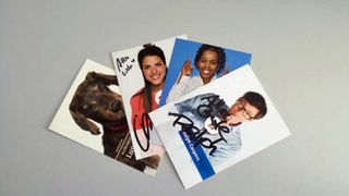 Autogrammkarten von Clarissa, Shary, Ralph und Lumpi